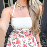 Garden Couture Floral Belted Top