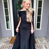 Viral Entrance Cape Dress