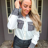French Fashion Tweed Blouse