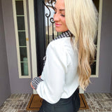 French Fashion Tweed Blouse