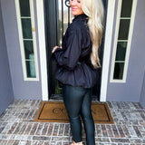 Simply Chic Hi-Lo Blouse - Black