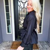 Simply Chic Hi-Lo Blouse - Black