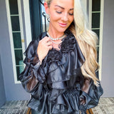 Fleur De Rose Blouse - Black