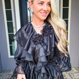 Fleur De Rose Blouse - Black