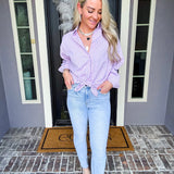 Pippa Pink Jeweled Button Up