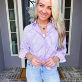 Pippa Pink Jeweled Button Up