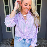 Pippa Pink Jeweled Button Up