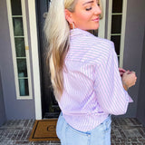 Pippa Pink Jeweled Button Up