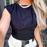 Sweet Surrender Black Mesh Top