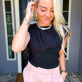 Sweet Surrender Black Mesh Top