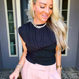 Sweet Surrender Black Mesh Top