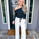 Edgy Couture Pinstripe Pants