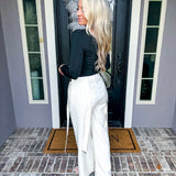Edgy Couture Pinstripe Pants
