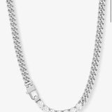 Pavé Julian Loves Diamonds Necklace 18" - Silver