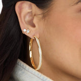 Ashley Infinity Reversible Hoops 2" - Gold