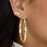 Ashley Infinity Reversible Hoops 2" - Gold