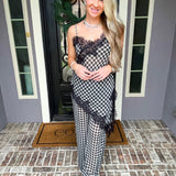 House Of Gingham Asymmetrical Lace Top