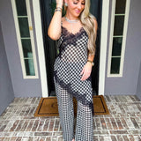 House Of Gingham Asymmetrical Lace Top