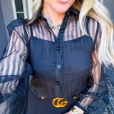 Noir District Sheer Blouse