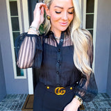 Noir District Sheer Blouse
