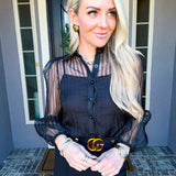 Noir District Sheer Blouse
