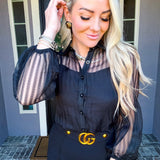 Noir District Sheer Blouse