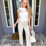 Unrivaled Gold Detail Top - White