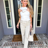 Unrivaled Gold Detail Top - White