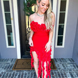 Havana Nights Bodycon Dress - Red