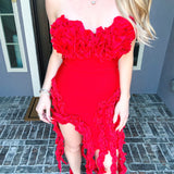 Havana Nights Bodycon Dress - Red