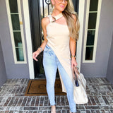 Avant Asymmetrical Top - Taupe
