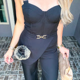 Paris Nights Chain Detail Jumpsuit