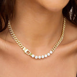 Pavé Julian Loves Diamonds Necklace 16" - Gold