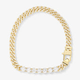 Pavé Julian Loves Diamonds Bracelet 7.5" - Gold