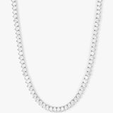 Mama Not Your Basic Tennis Necklace 18" - Silver