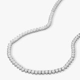 Mama Not Your Basic Tennis Necklace 18" - Silver