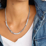 Julians Obsessed With Diamonds Necklace 18" - Silver