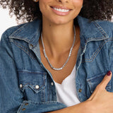 Julians Obsessed With Diamonds Necklace 18" - Silver