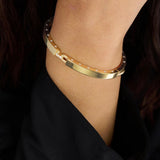 Ashley Lock Cuff 6mm - Gold