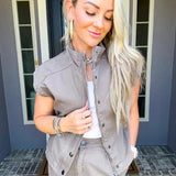 Cool & Collected Denim Fitted Top