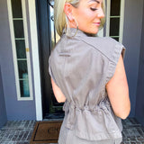 Cool & Collected Denim Fitted Top