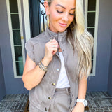 Cool & Collected Denim Fitted Top