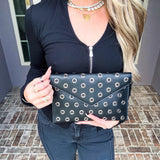 Moda Luxe Ringlet Clutch Purse - Black