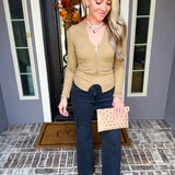 Siren Authority Lace Up Top - Desert Sand