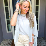 Risk Taker Sheer Cape Top