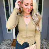 Siren Authority Lace Up Top - Desert Sand