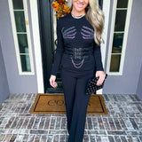 Bone Couture Skull Hands Top