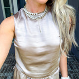Unspoken Luxury Satin Top