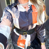 Amber Dusk Colorblock Blouse
