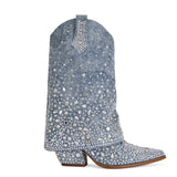 Diva in Denim Jeweled Boot
